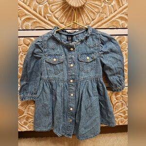 BABY GAP Kids Blue Denim Dress